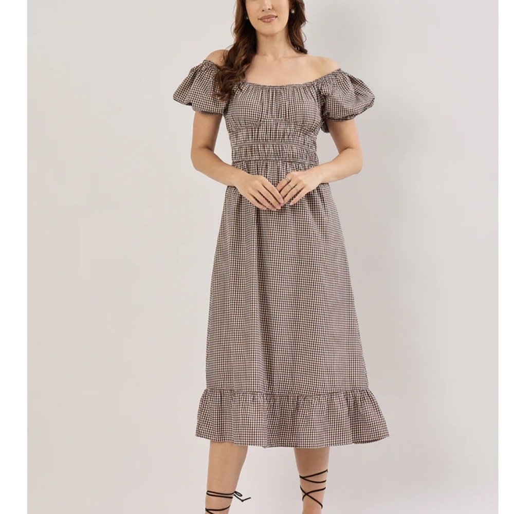 NWT SIM & SAM SS Smock Poplin MIDI Linen Blend Dress - Picture 7 of 7